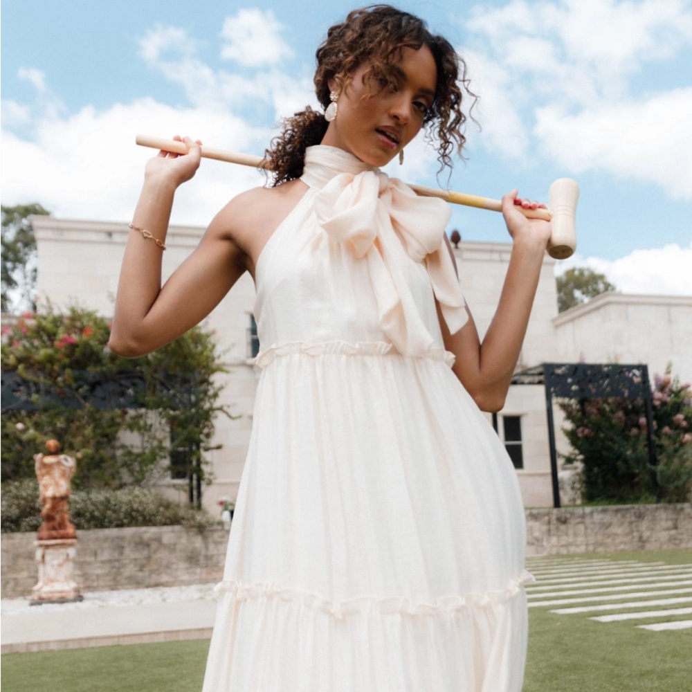 Petal and Pup- NWT - Tiana Maxi Dress- Cream- Medium